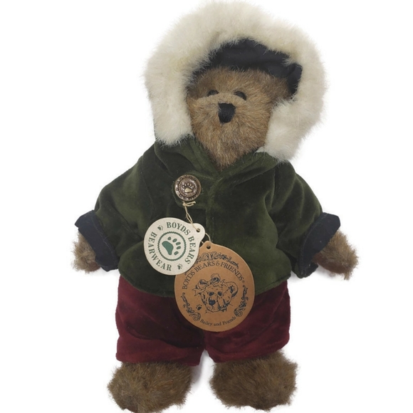 Boyds bears Mathew H Bear winter fuzzy jacket - Picture 3 of 5